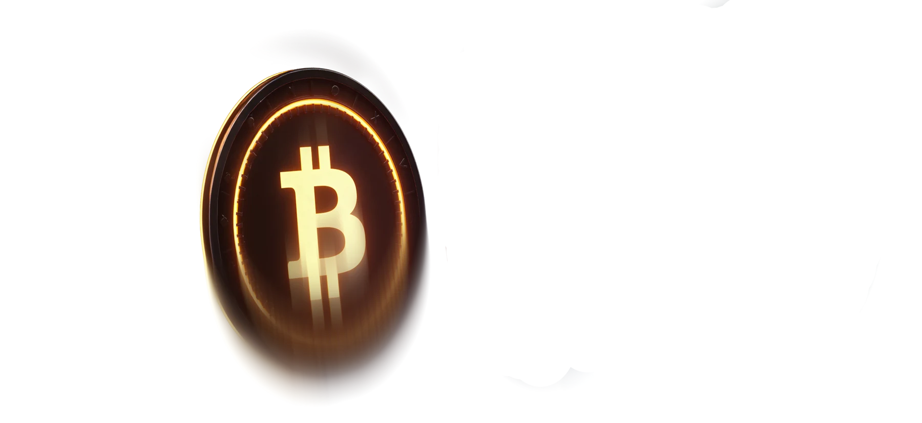 Glowing Bitcoin coin representing the BTC withdrawal option