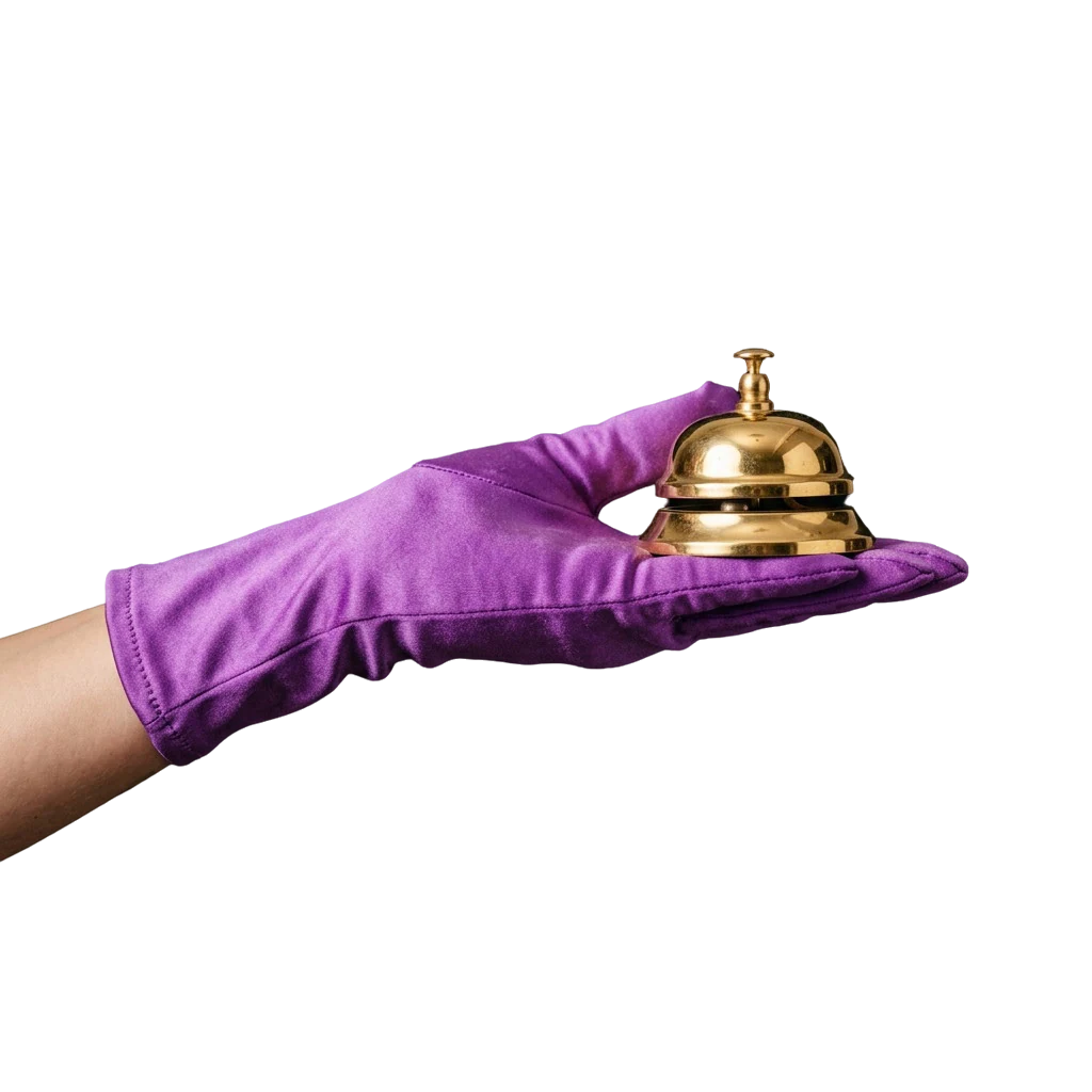 Gold service bell representing Here2Win Casino's support channels